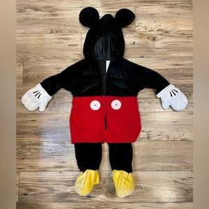 Disney Store Deluxe Mickey Mouse Baby Costume; Size 6-12 Months